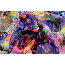 Lade das Bild in den Galerie-Viewer, Poster Stier Abstrakt Querformat