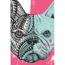 Lade das Bild in den Galerie-Viewer, Poster Französische Bulldogge Abstrakt Hochformat