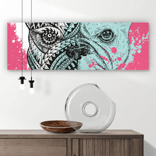 Lade das Bild in den Galerie-Viewer, Spannrahmenbild Französische Bulldogge Abstrakt Panorama