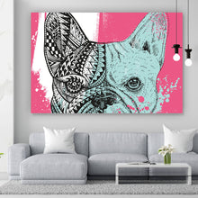 Lade das Bild in den Galerie-Viewer, Poster Französische Bulldogge Abstrakt Querformat