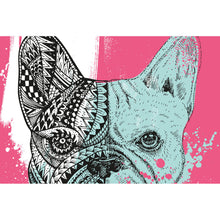 Lade das Bild in den Galerie-Viewer, Poster Französische Bulldogge Abstrakt Querformat