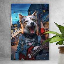 Lade das Bild in den Galerie-Viewer, Poster Straßenhunde Duo mit Gitarre Hochformat
