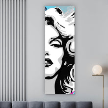 Lade das Bild in den Galerie-Viewer, Leinwandbild Strong Woman Pop Art Panorama Hoch