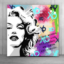 Lade das Bild in den Galerie-Viewer, Poster Strong Woman Pop Art Quadrat