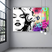 Lade das Bild in den Galerie-Viewer, Spannrahmenbild Strong Woman Pop Art Querformat