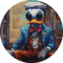 Lade das Bild in den Galerie-Viewer, Aluminiumbild gebürstet Stylischer Donald Digital Art Kreis