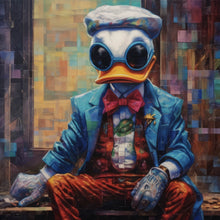 Lade das Bild in den Galerie-Viewer, Aluminiumbild Stylischer Donald Digital Art Quadrat