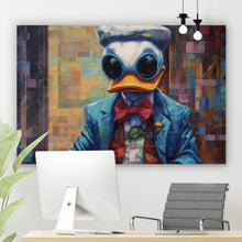 Lade das Bild in den Galerie-Viewer, Aluminiumbild Stylischer Donald Digital Art Querformat