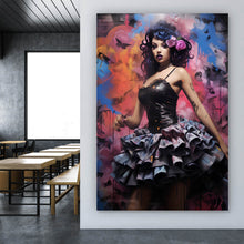 Lade das Bild in den Galerie-Viewer, Poster Südländische Burlesque Tänzerin No.1 Hochformat