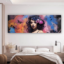 Lade das Bild in den Galerie-Viewer, Acrylglasbild Südländische Burlesque Tänzerin No.1 Panorama