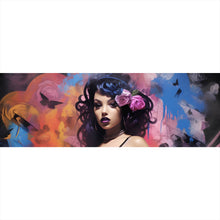 Lade das Bild in den Galerie-Viewer, Acrylglasbild Südländische Burlesque Tänzerin No.1 Panorama