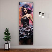 Lade das Bild in den Galerie-Viewer, Poster Südländische Burlesque Tänzerin No.1 Panorama Hoch