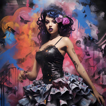 Lade das Bild in den Galerie-Viewer, Poster Südländische Burlesque Tänzerin No.1 Quadrat