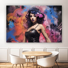 Lade das Bild in den Galerie-Viewer, Poster Südländische Burlesque Tänzerin No.1 Querformat