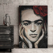 Lade das Bild in den Galerie-Viewer, Poster Südländische Frida Zeichenstil Hochformat