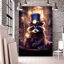 Lade das Bild in den Galerie-Viewer, Spannrahmenbild Süßer kleiner Waschbär Hochformat