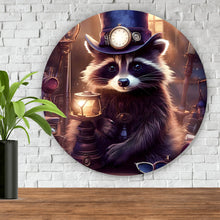 Lade das Bild in den Galerie-Viewer, Aluminiumbild Süßer kleiner Waschbär Kreis