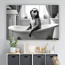 Lade das Bild in den Galerie-Viewer, Poster Süßes Faultier in der Wanne Querformat