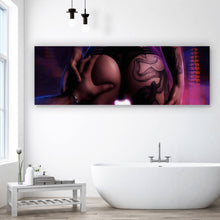 Lade das Bild in den Galerie-Viewer, Spannrahmenbild Tattoo Ass Digital Art Panorama