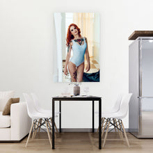 Lade das Bild in den Galerie-Viewer, Aluminiumbild Tattoo Girl No.1 Hochformat