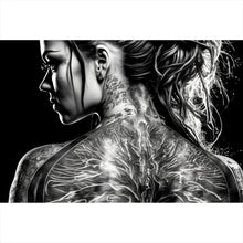 Lade das Bild in den Galerie-Viewer, Poster Tattoo Schönheit Digital Art Querformat