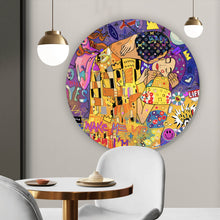 Lade das Bild in den Galerie-Viewer, Aluminiumbild gebürstet The Maiden Pop Art Kreis