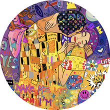 Lade das Bild in den Galerie-Viewer, Aluminiumbild gebürstet The Maiden Pop Art Kreis