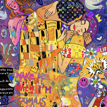 Lade das Bild in den Galerie-Viewer, Aluminiumbild gebürstet The Maiden Pop Art Quadrat