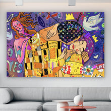 Lade das Bild in den Galerie-Viewer, Aluminiumbild gebürstet The Maiden Pop Art Querformat