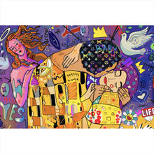 Lade das Bild in den Galerie-Viewer, Aluminiumbild gebürstet The Maiden Pop Art Querformat