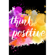 Lade das Bild in den Galerie-Viewer, Spannrahmenbild Think Positiv Hochformat