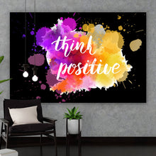 Lade das Bild in den Galerie-Viewer, Aluminiumbild Think Positiv Querformat