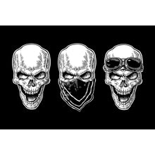 Lade das Bild in den Galerie-Viewer, Spannrahmenbild Three Skulls Querformat