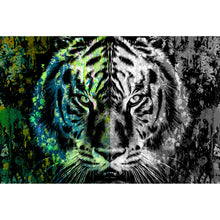 Lade das Bild in den Galerie-Viewer, Poster Tiger Abstrakt Querformat