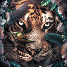 Lade das Bild in den Galerie-Viewer, Poster Tiger Floral Quadrat