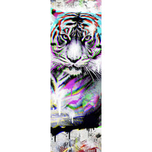 Lade das Bild in den Galerie-Viewer, Acrylglasbild Tiger Neon Pop Art Panorama Hoch
