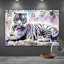 Lade das Bild in den Galerie-Viewer, Poster Tiger Neon Pop Art Querformat