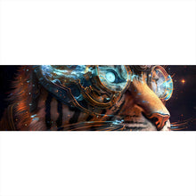 Lade das Bild in den Galerie-Viewer, Poster Tigerkopf mit Brille Galaxy Panorama