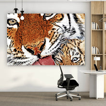 Lade das Bild in den Galerie-Viewer, Poster Tigerliebe Mutter mit Kind Querformat