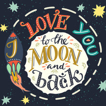 Lade das Bild in den Galerie-Viewer, Leinwandbild To the moon and back Quadrat