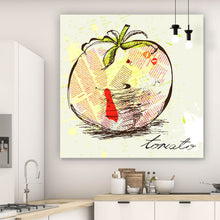Lade das Bild in den Galerie-Viewer, Poster Tomate Abstrakt Quadrat