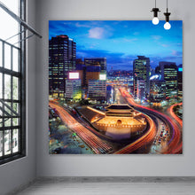 Lade das Bild in den Galerie-Viewer, Leinwandbild Tor am Markt Südkorea Quadrat