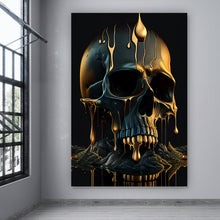 Lade das Bild in den Galerie-Viewer, Aluminiumbild gebürstet Totenkopf No. 2 Modern Art Hochformat