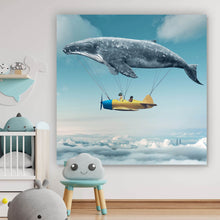 Lade das Bild in den Galerie-Viewer, Leinwandbild Traum mit Wal Quadrat