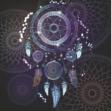 Lade das Bild in den Galerie-Viewer, Aluminiumbild Traumfänger Digital Art Quadrat