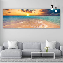 Lade das Bild in den Galerie-Viewer, Leinwandbild Tropischer Sandstrand Panorama