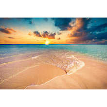 Lade das Bild in den Galerie-Viewer, Leinwandbild Tropischer Sandstrand Querformat