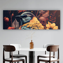 Lade das Bild in den Galerie-Viewer, Poster Tropischer Vogel mit Blumen Modern Art No. 2 Panorama