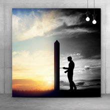 Lade das Bild in den Galerie-Viewer, Aluminiumbild Tür zu einer besseren Welt Quadrat