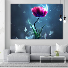 Lade das Bild in den Galerie-Viewer, Acrylglasbild Tulpe in zerbrochener Glühbirne Querformat